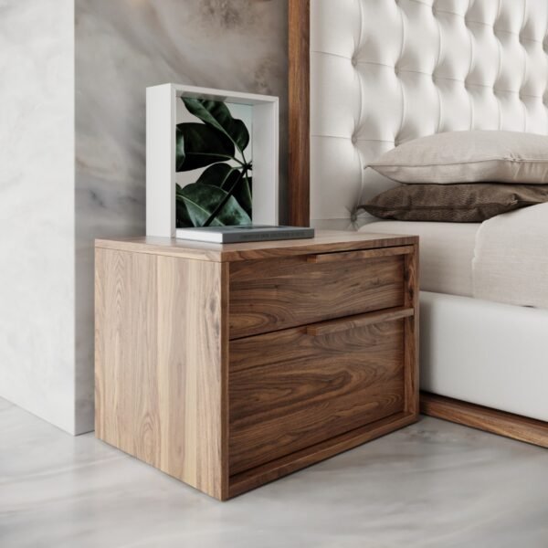 Modrest Amberlie - Modern Walnut Nightstand - Image 3