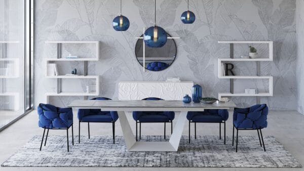 Modrest Baldwin - Modern White Ceramic Extendable Dining Table - Image 5