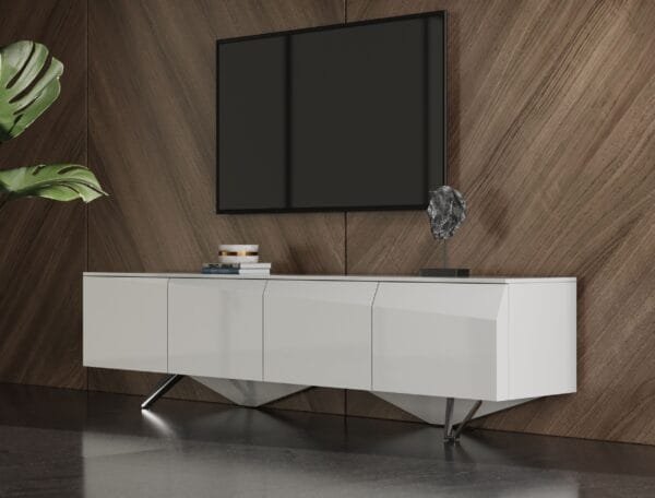 Modrest Columbia - Modern White TV Stand - Image 4