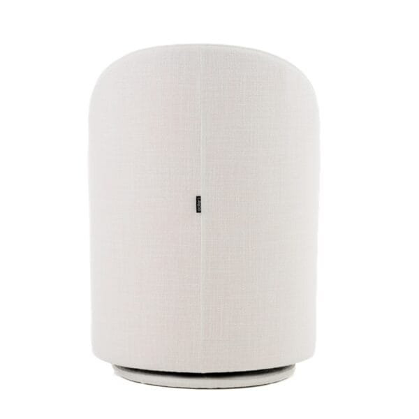 Modrest Correa - Modern White Fabric Swivel Dining Chair - Image 3