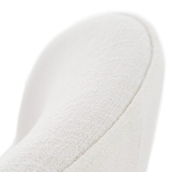 Modrest Correa - Modern White Fabric Swivel Dining Chair - Image 5