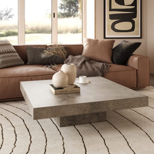 Modrest Morley Modern Concrete Coffee Table - Image 4