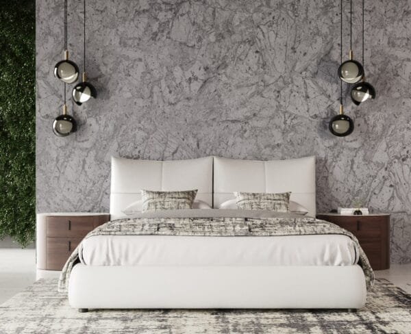 Modrest Patrick - Modern White Leather Bed - Image 2