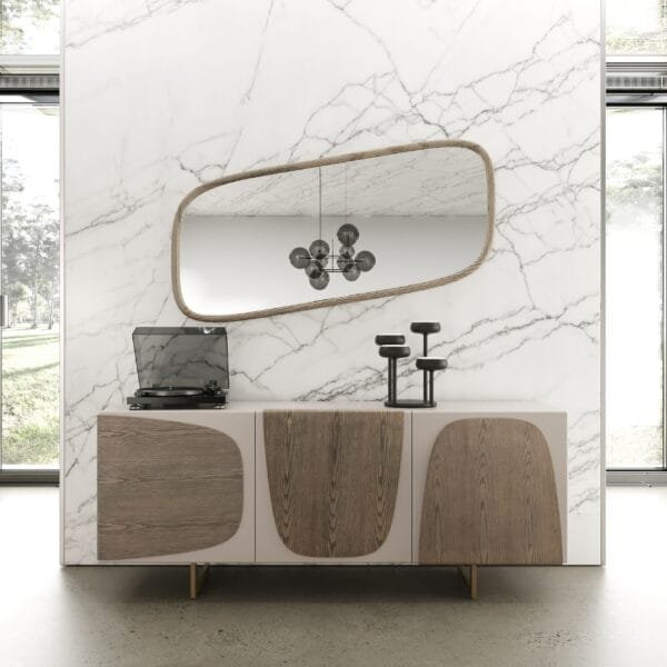 Modrest Wynetta - Modern Grey Ash Buffet Mirror - Image 5