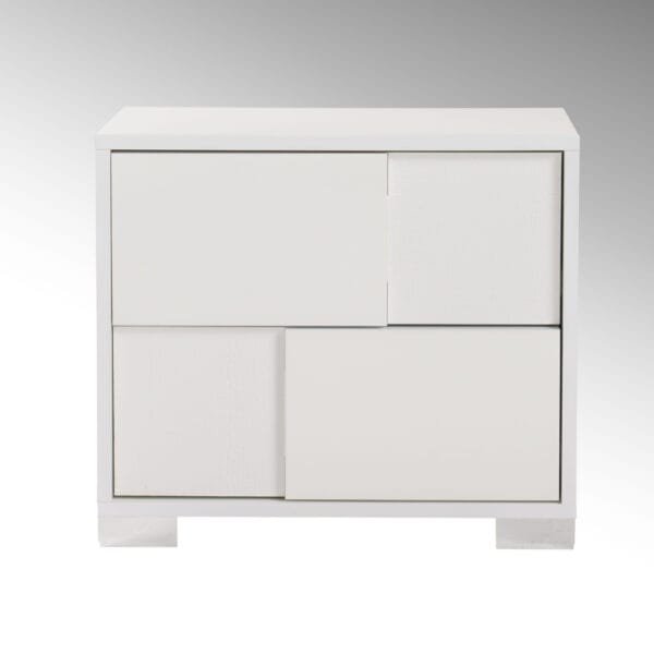 Modrest Monza Italian Modern White Nightstand - Image 4