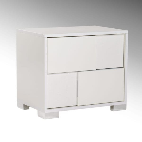 Modrest Monza Italian Modern White Nightstand - Image 5
