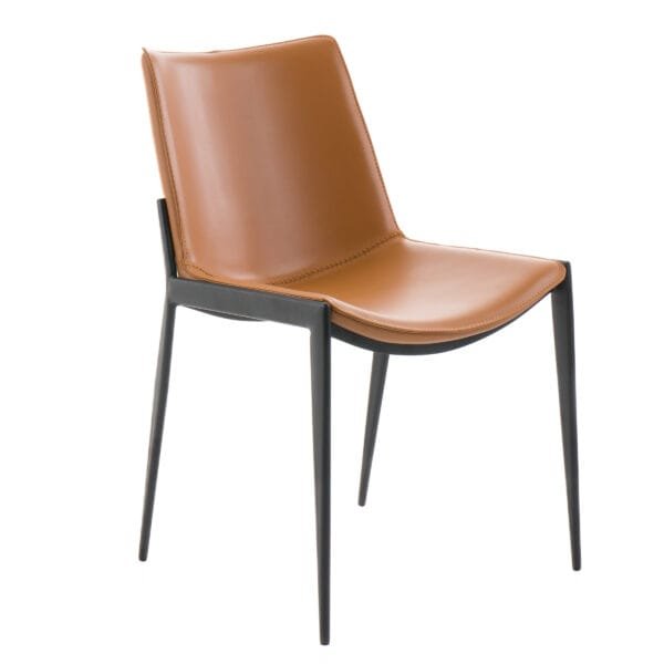 Modrest Murray - Modern Camel Vegan Leather Dining Chair (Set of 2) - Image 3