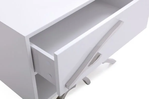 Modrest Legend Modern White Nightstand - Image 2