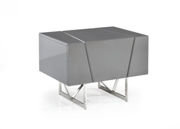 Queen Modrest Chrysler Modern Grey Bedroom Set - Image 5