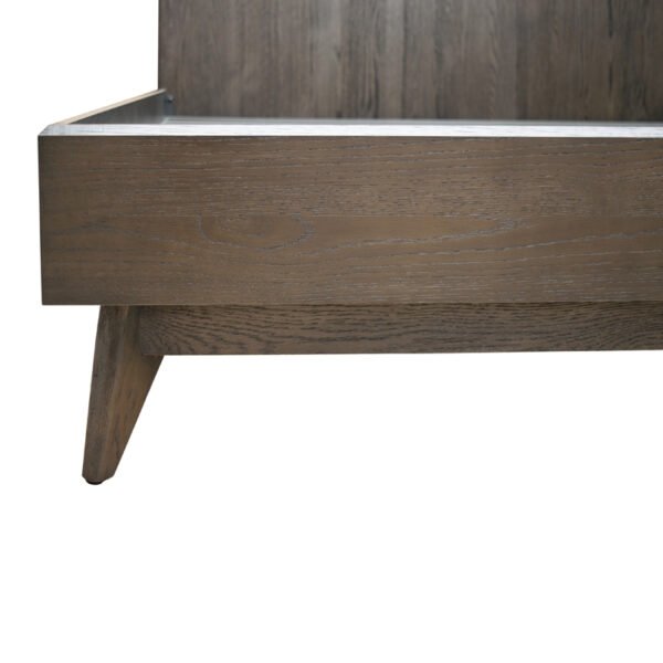 Queen Modrest Novak Modern Dark Oak Bed - Image 2