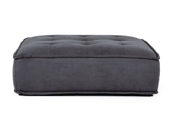 Divani Casa Nolden - Waterproof Dark Grey Fabric Ottoman