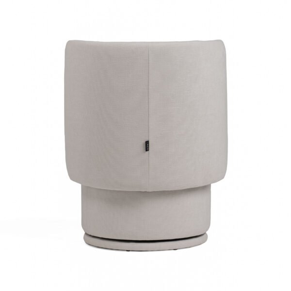 Divani Casa Norris - Modern Ivory Fabric Swivel Dining Chair - Image 4