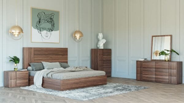 Nova Domus Asus - Eastern King Italian Modern Walnut Bedroom Set - Image 5