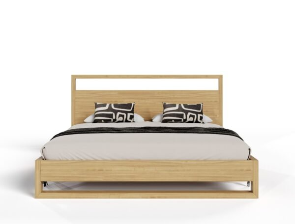 Nova Domus Berlin - Modern Natural Oak Bed - Image 3