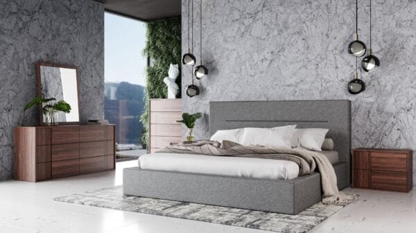 Nova Domus Juliana - Italian Modern Grey Upholstered Bed - Image 5