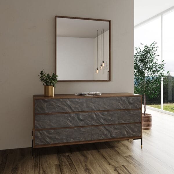 Nova Domus Metcalf - Queen Mid-Century Walnut & Grey Bedroom Set - Image 4