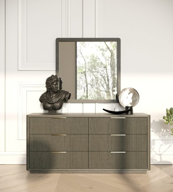 Nova Domus Santa Monica - Modern Grey Wash Mirror