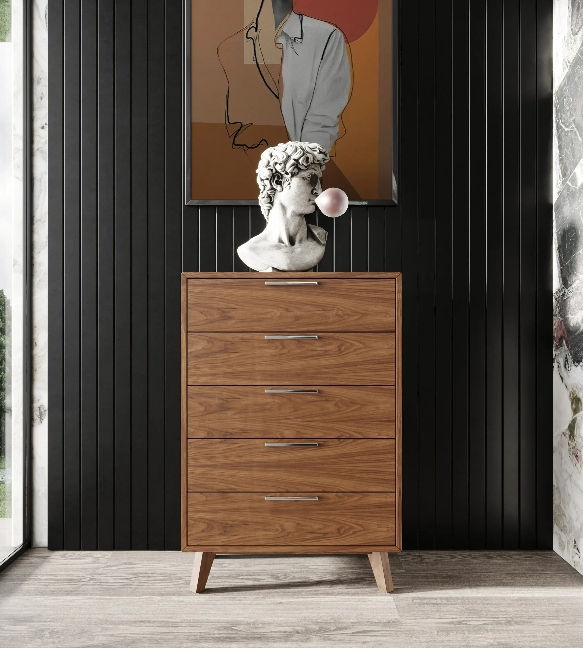 Nova Domus Soria Mid-Century Walnut Chest 5 Nova Domus Soria Mid-Century Walnut Chest - Image 5