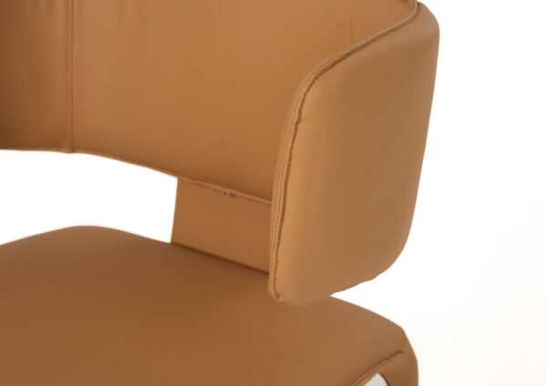 Modrest Odessa - Modern Camel Vegan Leather Dining Chair - Image 5