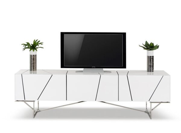 Rostock Modern White TV Stand