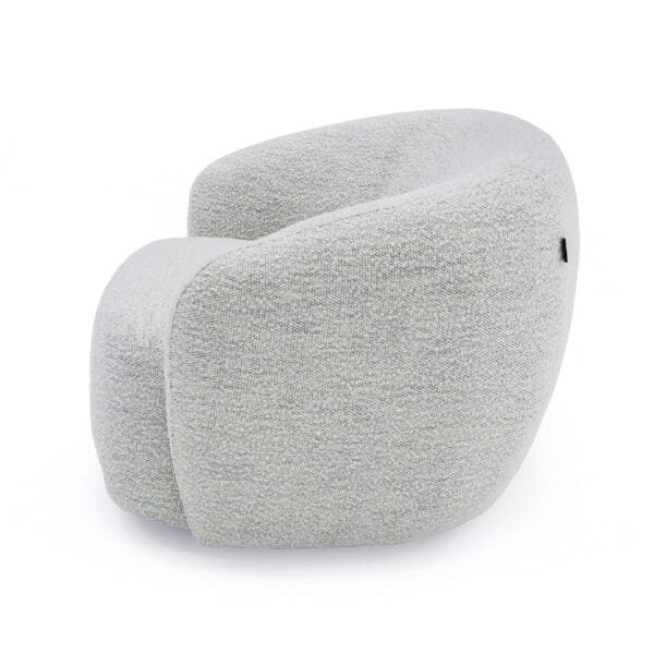 Modrest Omaha - Modern Swivel Off White Fabric Chair - Image 2