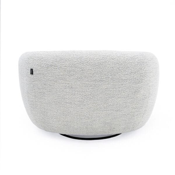 Modrest Omaha - Modern Swivel Off White Fabric Chair - Image 3
