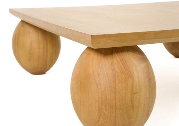 Modrest Optima - Modern Natural Rubberwood Square Coffee Table - Image 3