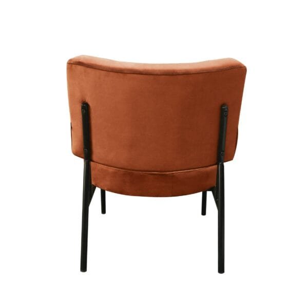 Modrest Sami - Modern Orange Velvet Accent Chair - Image 3