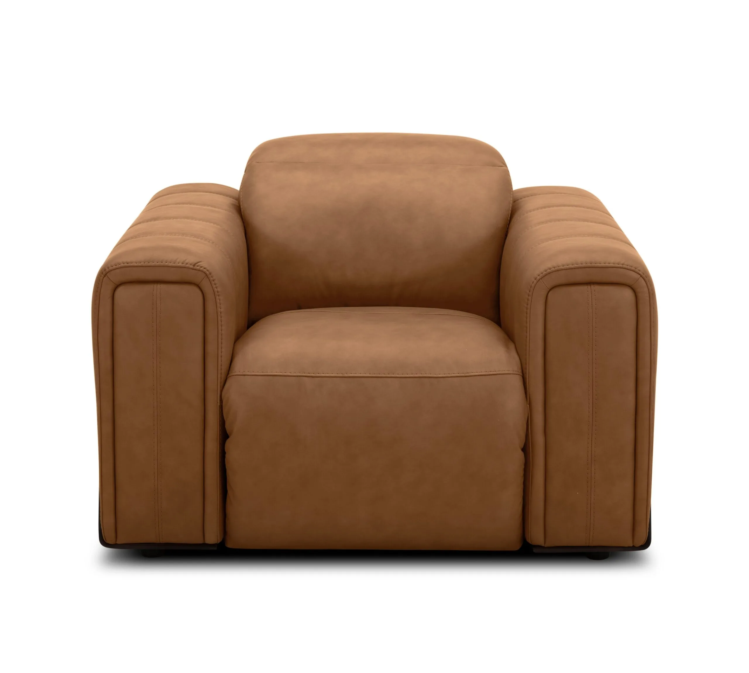 Divani Casa Sandstone - Modern Brown Leather Electric Recliner Chair