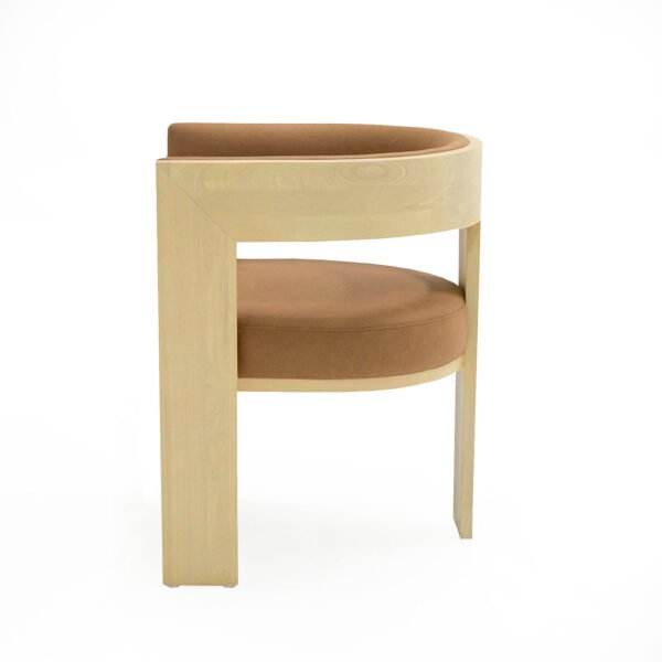 Nova Domus Osaka - Modern Natural Ash + Rust Fabric Dining Chair - Image 2