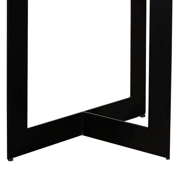 Modrest Sharon Modern Concrete & Black Metal Dining Table - Image 3