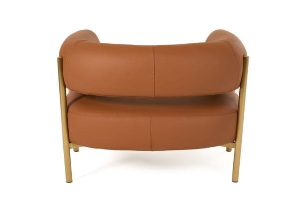 Modrest Ozona - Modern Rust Leather Accent Chair - Image 4