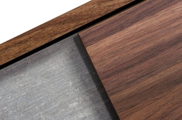Nova Domus Palermo - Modern Italian Faux Concrete & Walnut Dresser - Image 2