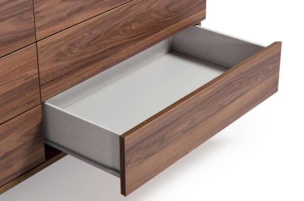 Nova Domus Palermo - Modern Italian Faux Concrete & Walnut Dresser - Image 3