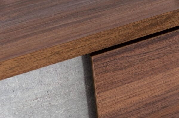 Nova Domus Palermo - Modern Italian Faux Concrete & Walnut Dresser - Image 4