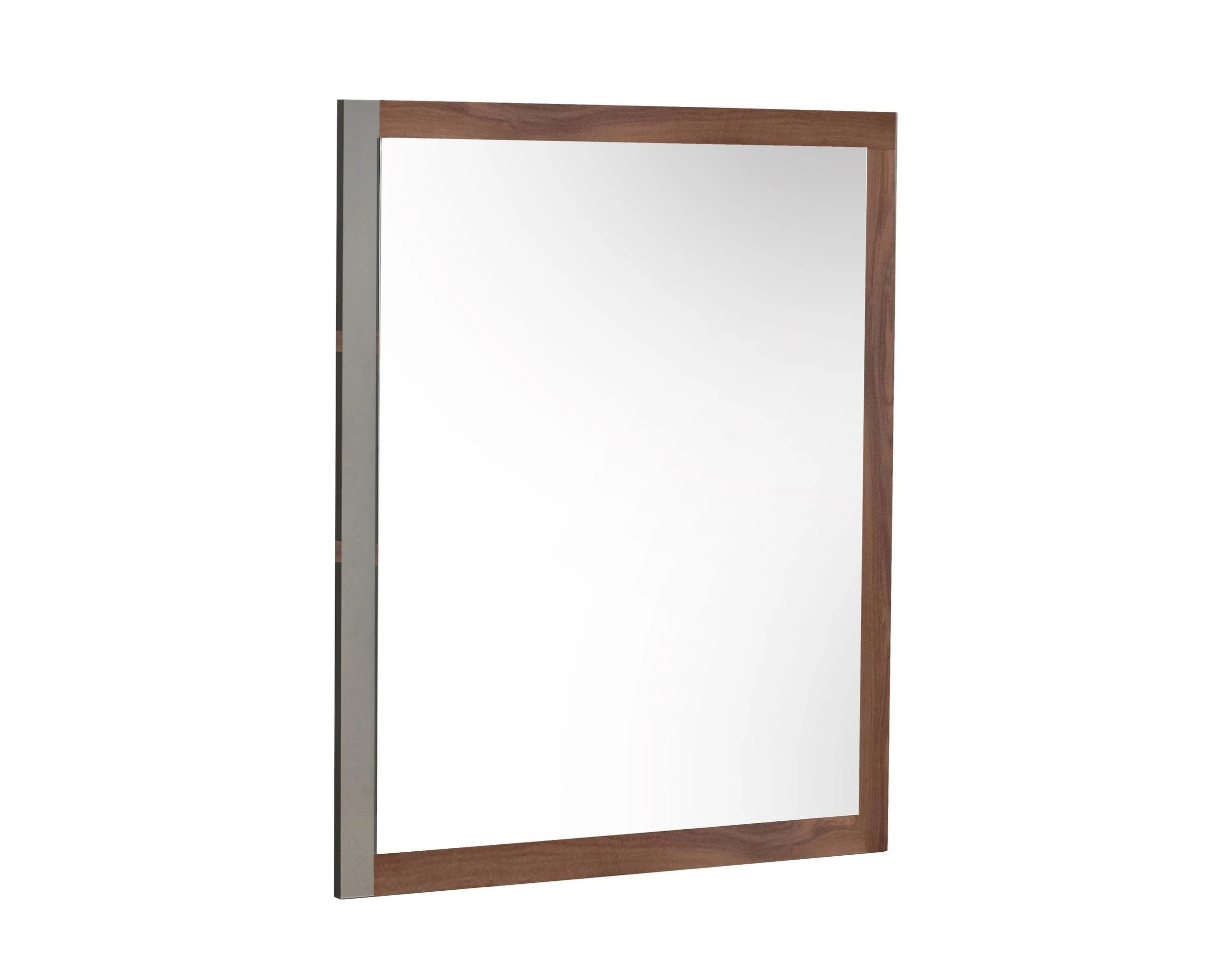 Nova Domus Palermo - Italian Modern Faux Concrete & Walnut Mirror