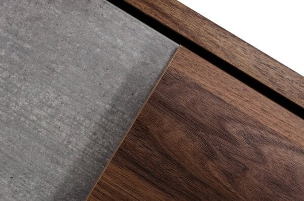 Nova Domus Palermo Italian Modern Faux Concrete & Walnut Chest - Image 3