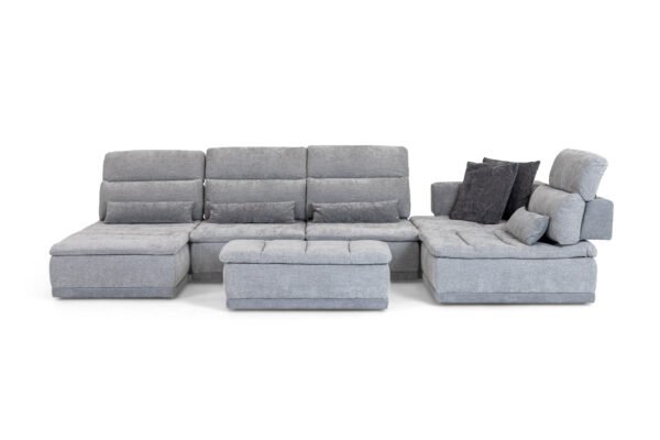 David Ferrari Panorama - Italian Modern Grey Fabric Modular Sectional Sofa - Image 4