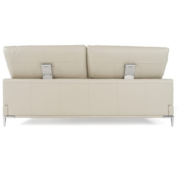 Modrest Pearson - Modern Light Grey Leather Bed - Image 4
