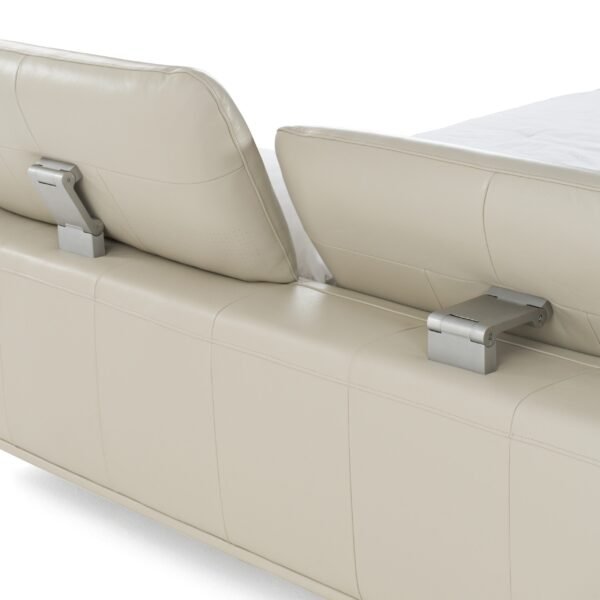 Modrest Pearson - Modern Light Grey Leather Bed - Image 5