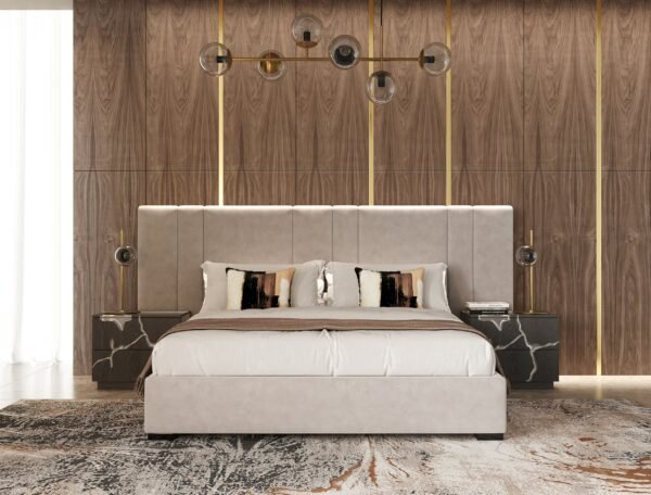 Modrest Penelope - Modern Grey Velvet Bed