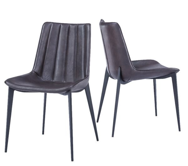 Modrest Peoria - Modern Brown & Black Dining Chair (Set of 2) - Image 3