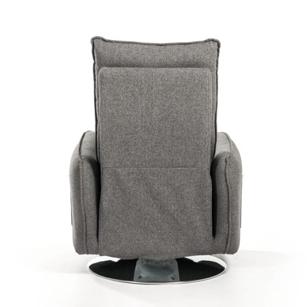Divani Casa Fairfax Modern Grey Fabric Recliner Chair - Image 5