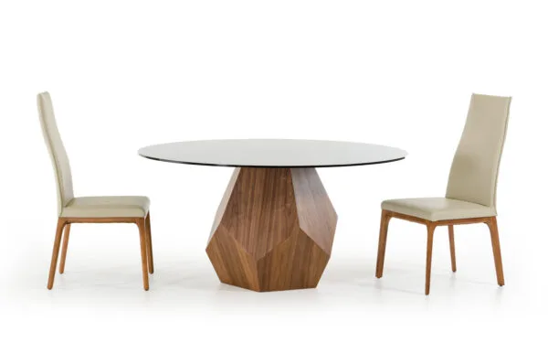 Modrest Rackham Mid-Century Walnut Round Dining Table - Image 5