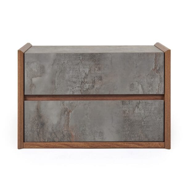 Nova Domus Rado Modern Walnut & Stucco Nightstand - Image 3