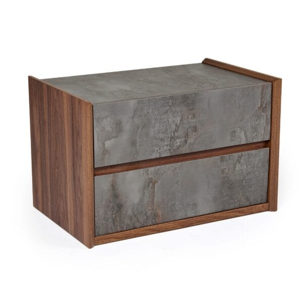 Nova Domus Rado Modern Walnut & Stucco Nightstand - Image 4