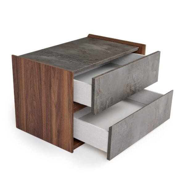 Nova Domus Rado Modern Walnut & Stucco Nightstand - Image 5