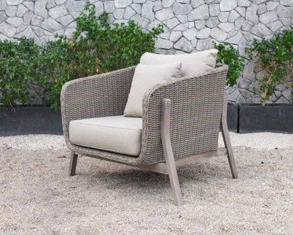 Renava Carillo Outdoor Beige Wicker Sofa Set - Image 5