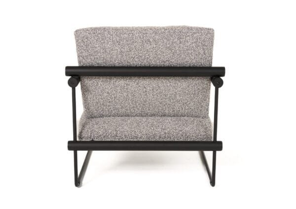 Modrest Ravina - Modern Grey Fabric + Black Accent Chair - Image 5