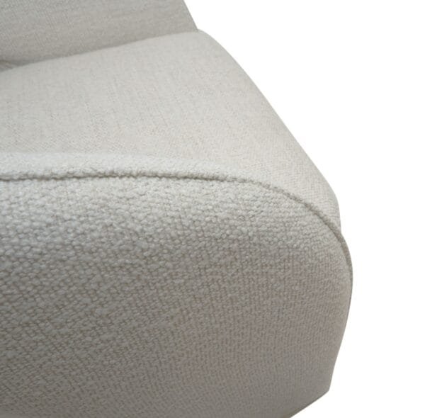 Modrest Renee - Modern Cream Fabric Swivel Chair - Image 3